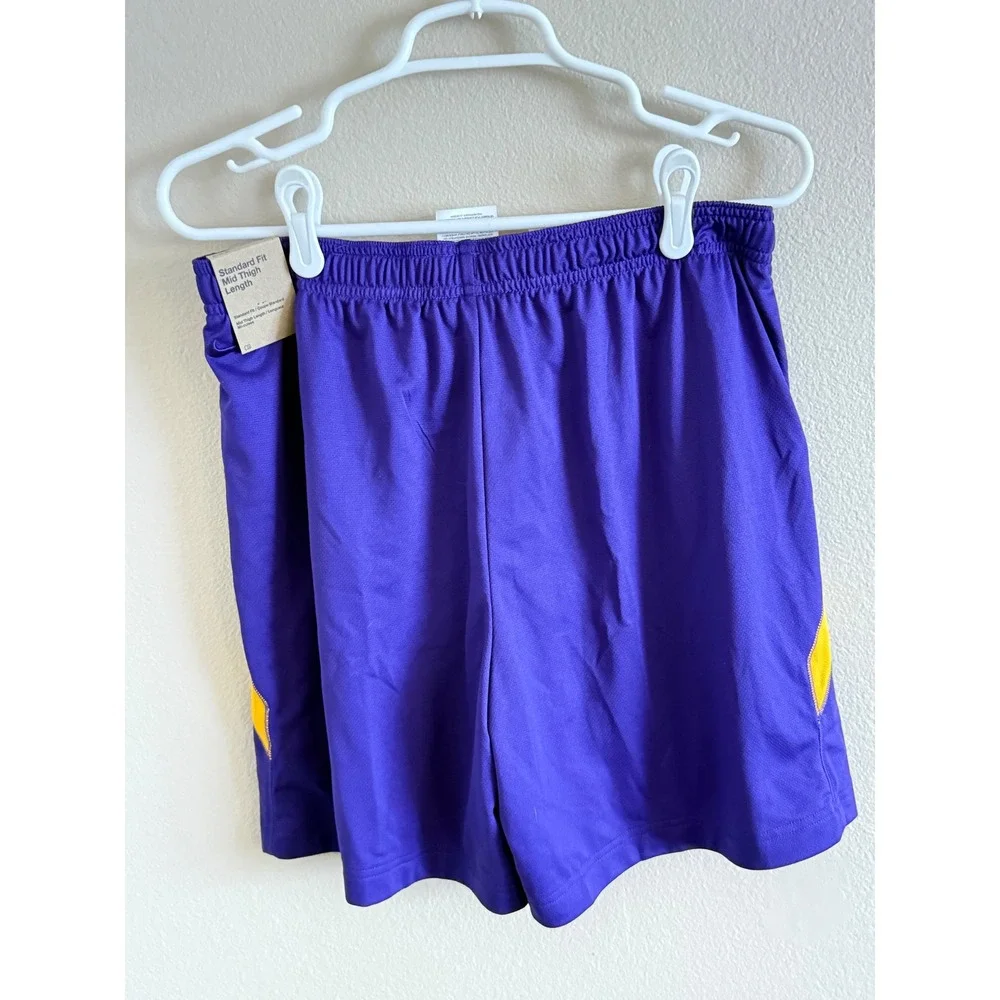 Nike NWT Kobe Bryant Kids Basketball Hoodie and Shorts‎ Set Purple Yellow L/XL - Picture 8 of 9